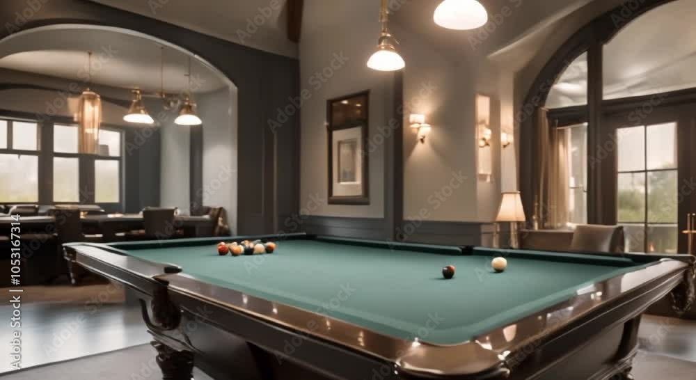 Compact and Stylish Pool Room
