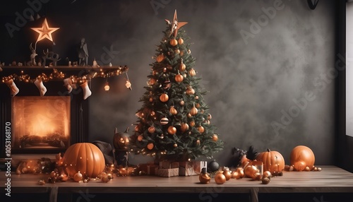 Autumnal Enchantment: Explore the Magic of Halloween Tree Designs photo