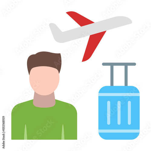 Traveler Flat Icon Design