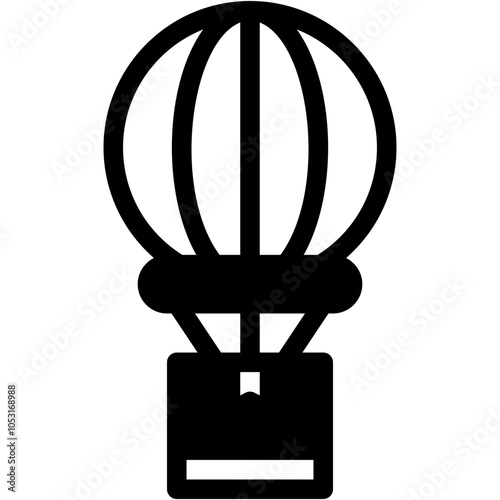 Vector Icon Parcel, Supply, Shipping, Parachute, Package, Drop