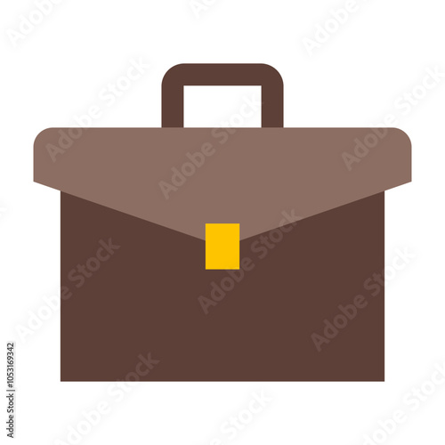 Brief Case Flat Icon Design