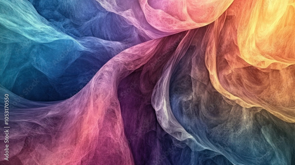 Surreal 3D color background with soft hues, abstract textures, and a dreamlike, layered effect Surreal 3D color background with soft hues, abstract textures, and a dreamlike, layered effect