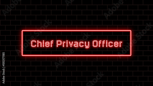 Chief Privacy Officer のネオン文字 photo