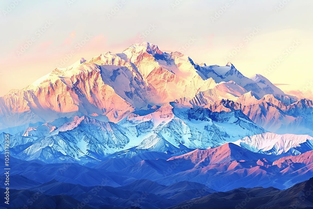 Obraz premium sunrise over the mountains