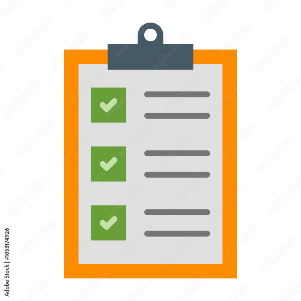 Obraz premium Checklist Flat Icon Design