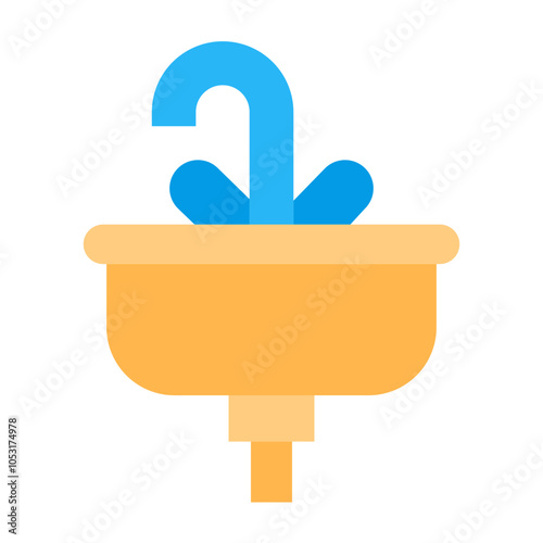 Sink Flat Icon Design