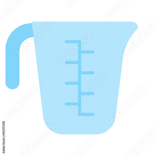 Measuring Cup Flat Icon Design