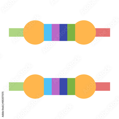 Resistor Flat Icon Design