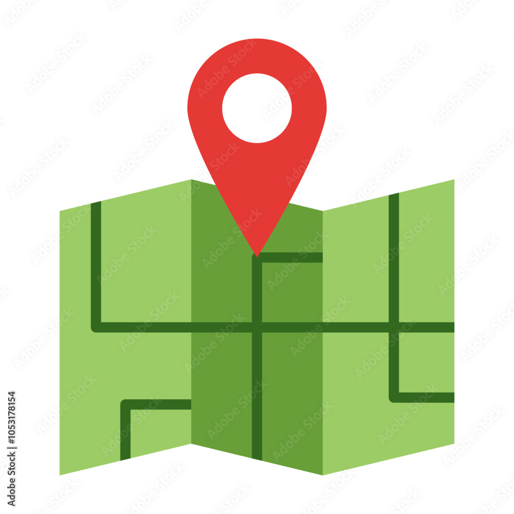 Map Flat Icon Design Map Flat Icon Design