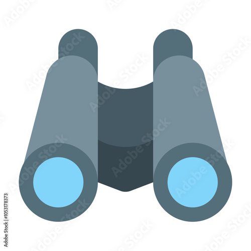 Binocular Flat Icon Design