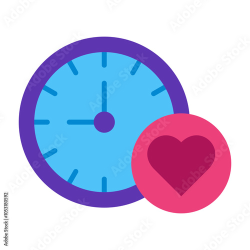 Favourite Time Flat Icon Design