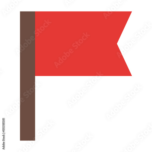 Flagged Flat Icon Design