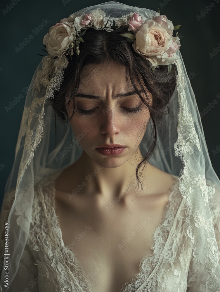 Veiled Woman with Flowers Veiled Woman with Flowers