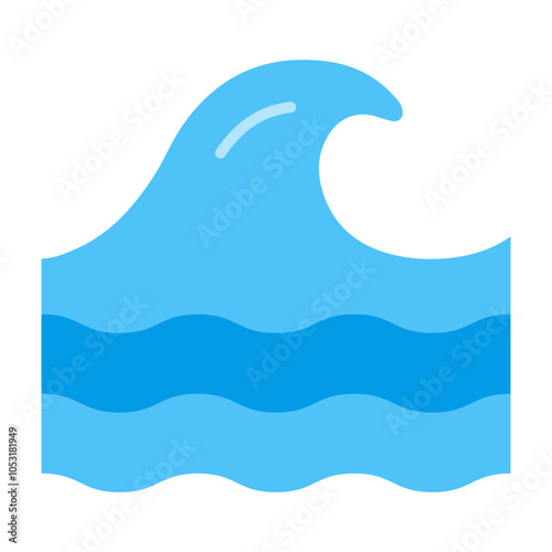 Tides Flat Icon Design