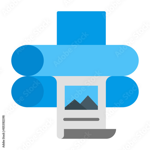Offset Flat Icon Design