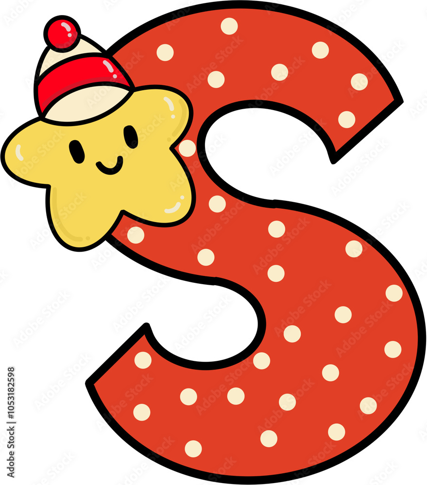 Alphabet Christmas hand draw Christmas tree star snowman gift candy cane hand draw cute kawaii Alphabet Christmas hand draw Christmas tree star snowman gift candy cane hand draw cute kawaii