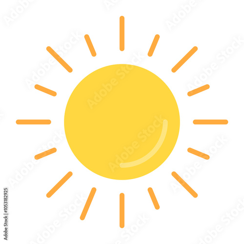 Sun Flat Icon Design