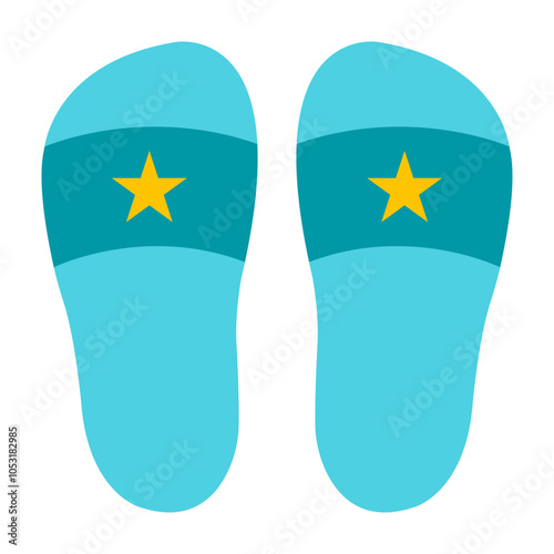 Slippers Flat Icon Design