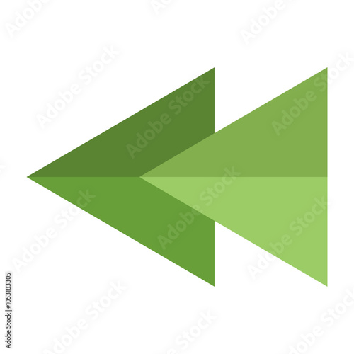Backward Flat Icon Design
