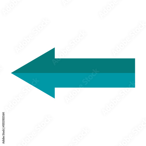 Left Arrow Flat Icon Design