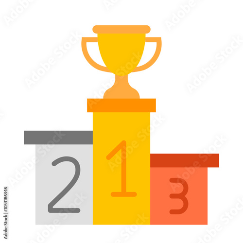 Podium Flat Icon Design