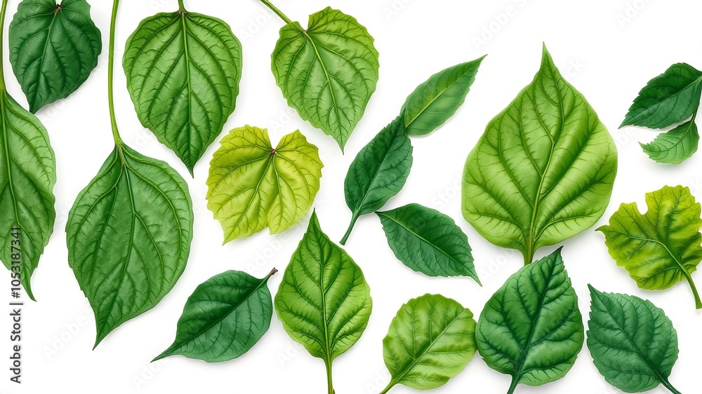 A delicate arrangement of verdant foliage, showcasing nature's intricate patterns and the beauty of simple, organic forms.
