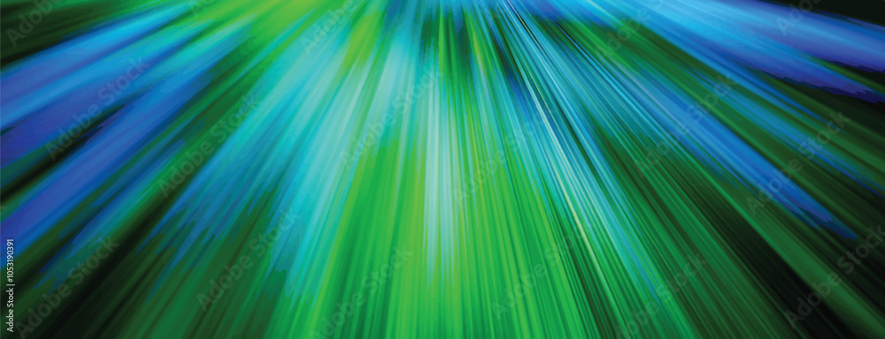 Fototapeta premium Multicolor light abstract pattern.. Blurred motion. Hyperspace motion in galaxy. Starburst. Panoramic illustration