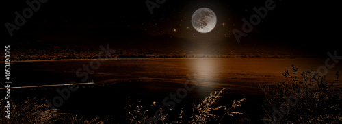 Obraz na płótnie Night landscape w salonie