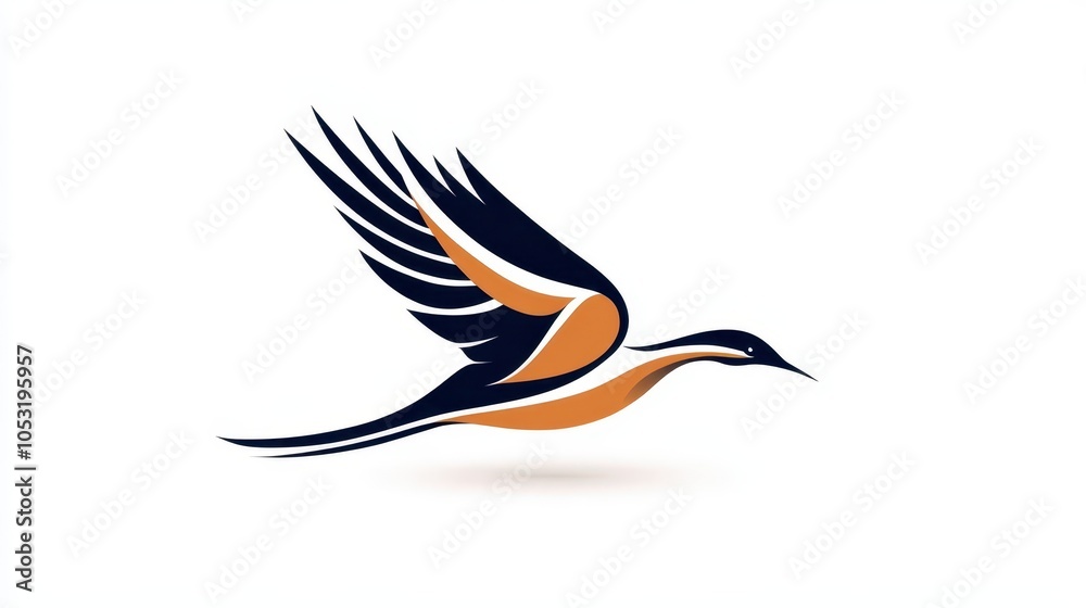 Fototapeta premium Abstract Bird in Flight