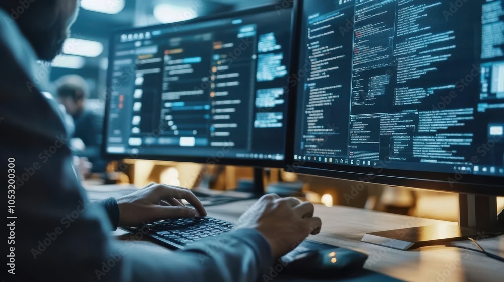 A computer screen filled with technical support chat windows, with a technician A computer screen filled with technical support chat windows, with a technician