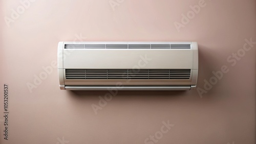 Sleek modern air conditioning unit mounted on a stylish pastel wall, air conditioner, modern, sleek, stylish