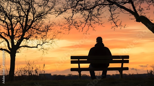 silhouette of man. 