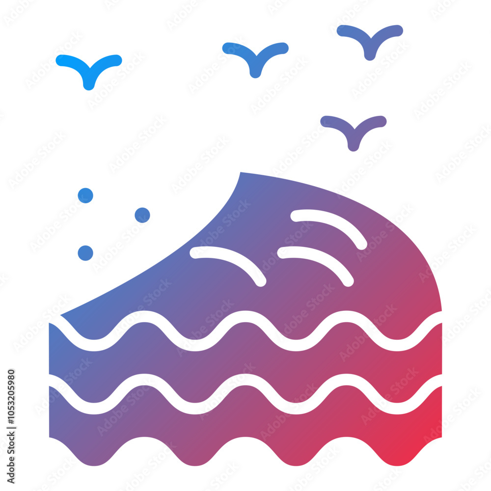 Obraz premium Ocean Wave icon style