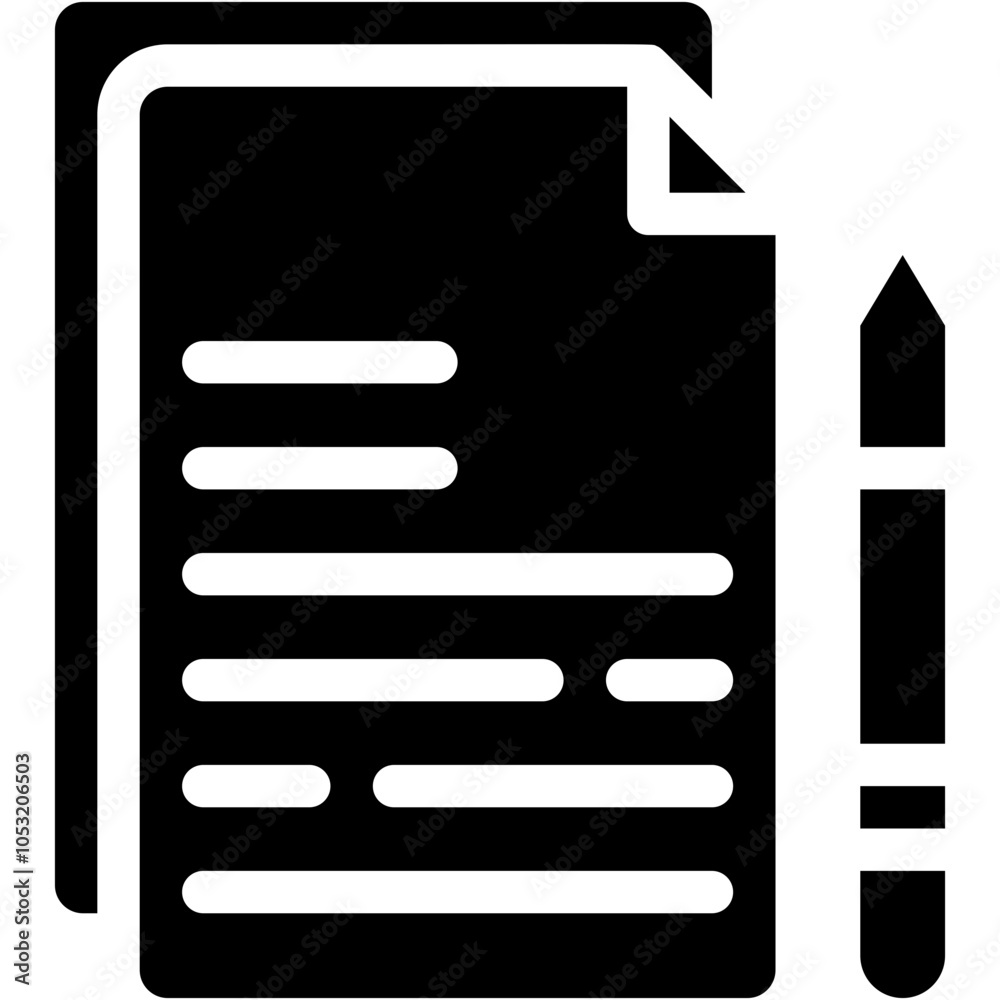 Vector Icon Writing, Articles, Story, Education, Document, Paper Vector Icon Writing, Articles, Story, Education, Document, Paper