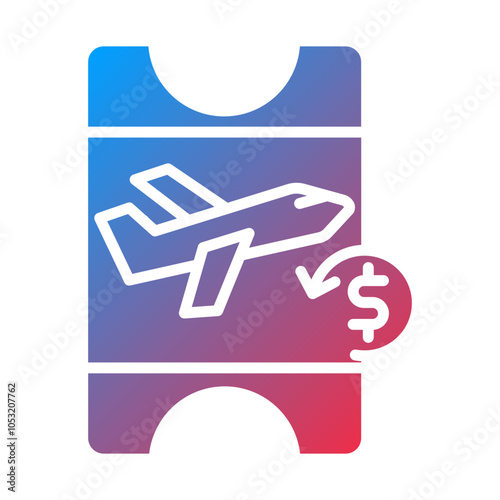 Airfare Reimbursemen icon style