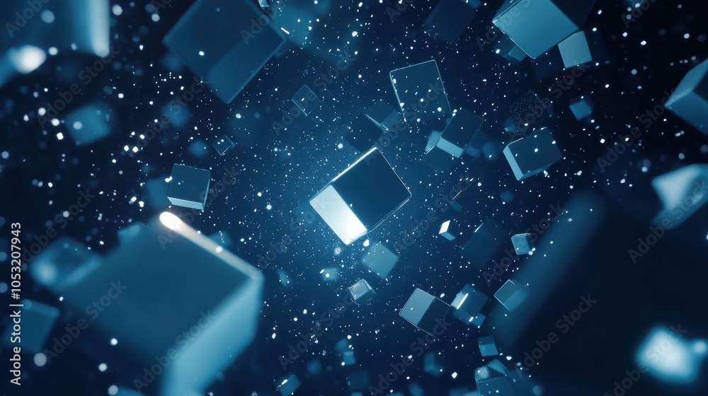 Floating Geometric Shapes in Cosmic Space Floating Geometric Shapes in Cosmic Space