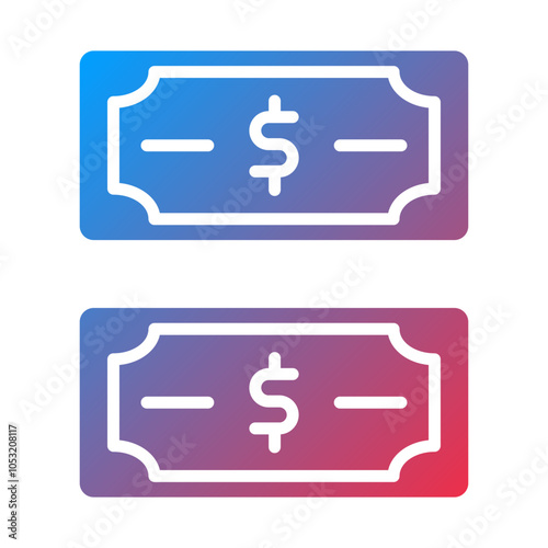 Dollar Bills icon style