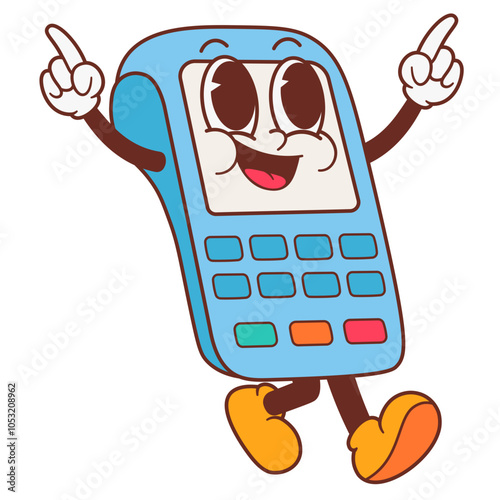 Cute Retro EDC Card Character Illustration