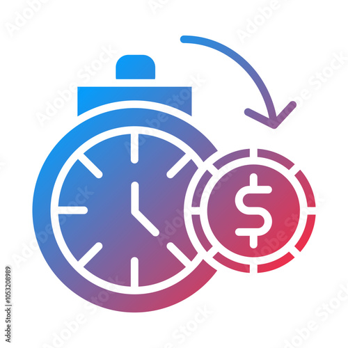 Time Based Currency icon style photo