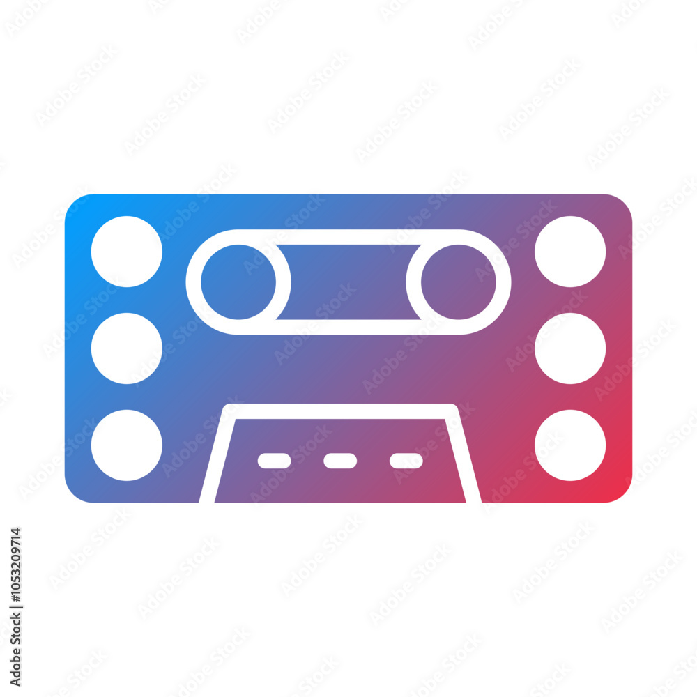 Obraz premium Cassettte icon style