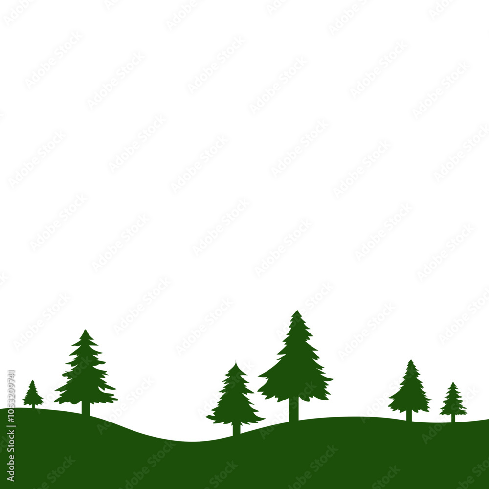 Fototapeta premium Forest Tree Silhouette