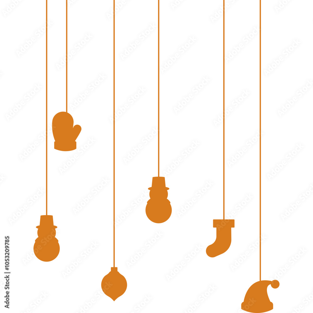 Naklejka premium Hanging Christmas Decoration