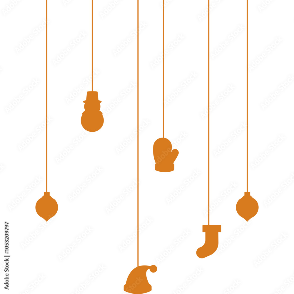 Naklejka premium Hanging Christmas Decoration