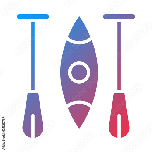 Kayaking icon style