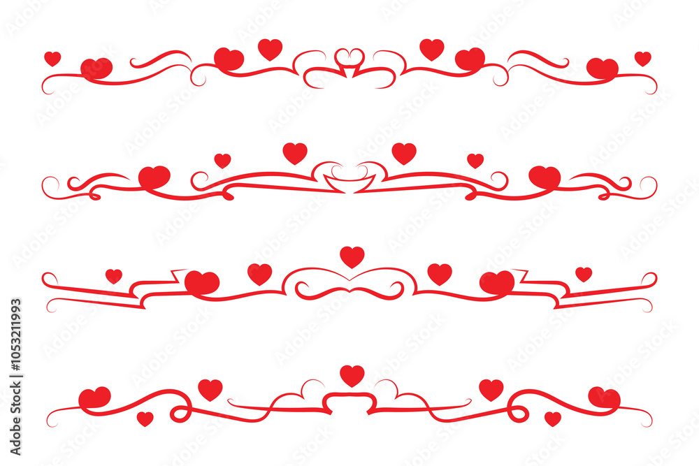 Filigree curly Calligraphic Heart, Fancy Line Flourishes Swirls hearts, curve romantic love separator, Valentine's Day divider flourish, Calligraphy Flourish lettering header red hearts border
Filigree curly Calligraphic Heart, Fancy Line Flourishes Swirls hearts, curve romantic love separator, Valentine's Day divider flourish, Calligraphy Flourish lettering header red hearts border