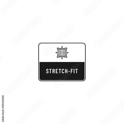Spandex cloth label or stretch fit label vector isolated. Best spandex textile icon for apps, websites, print design, element design, and more about spandex cloth.