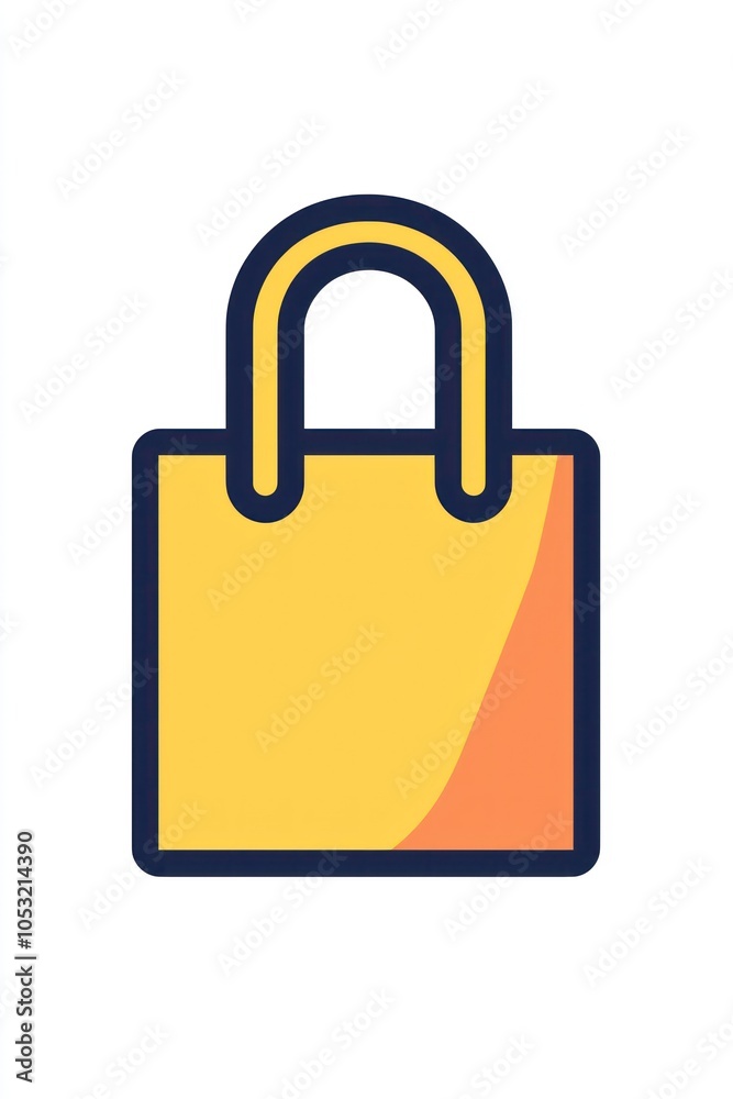 Shopping bag glyph icon, symbolizing consumer activity and retail interaction.