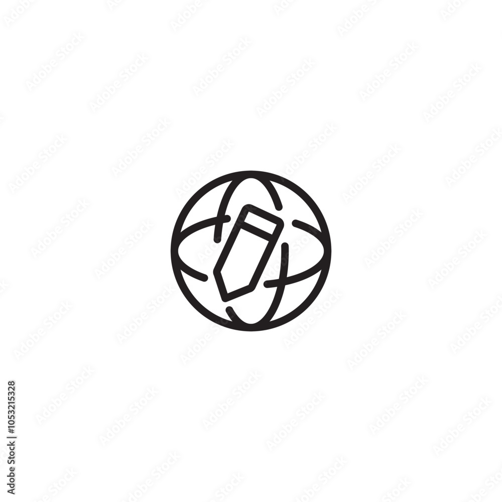 An icon representing global creativity, international collaboration, or the power of ideas on a global scale. Editable icon. An icon representing global creativity, international collaboration, or the power of ideas on a global scale. Editable icon.