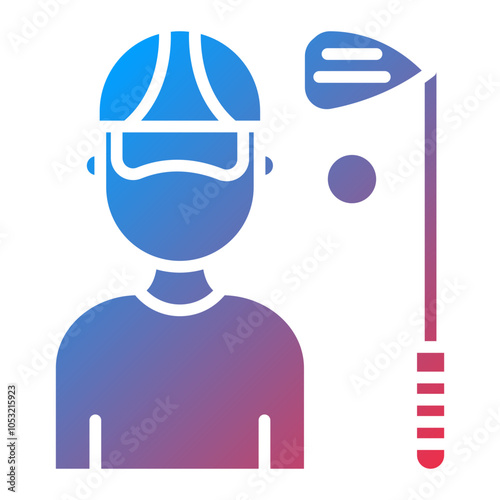 Golf Player Male icon style