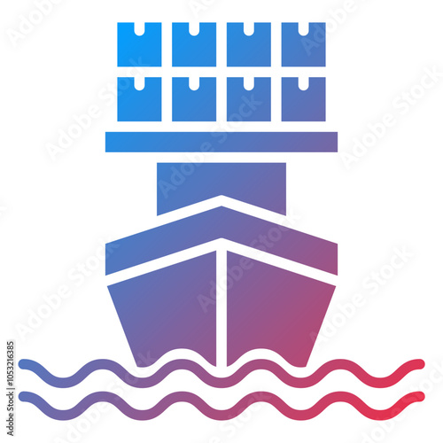 Cargo Ship icon style